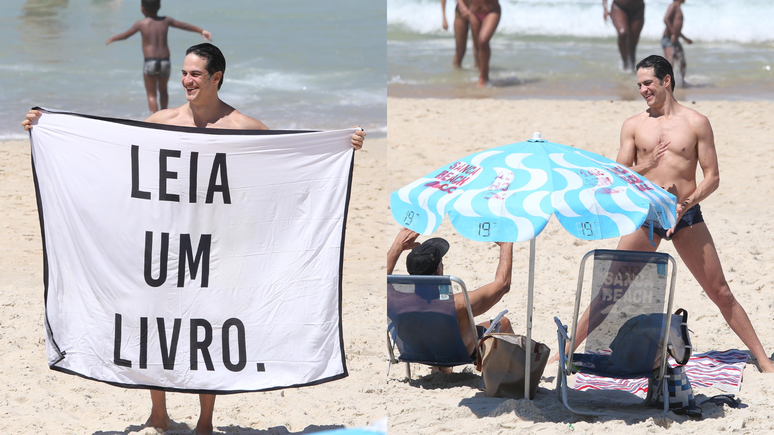 Mateus Solano and his father on the beach in Rio. Mateus Solano and his father on the beach in Rio.