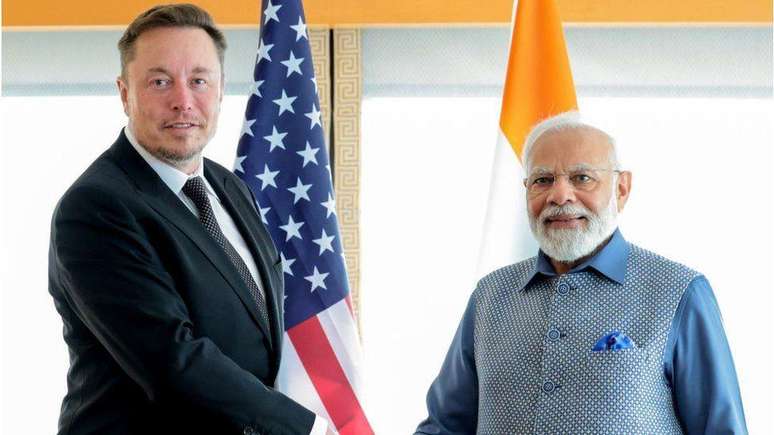 Musk se encontrou com o premiê indiano Modi em Nova York em junho