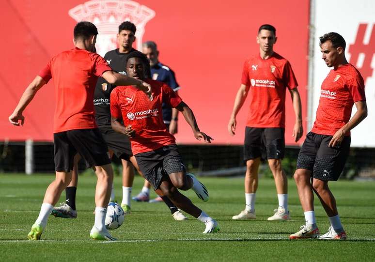 Braga finaliza treino para a estreia na fase de grupos da Champions –