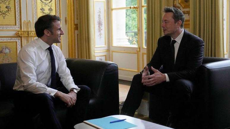 Macron e Musk se encontraram para discutir, entre outros temas, fábrica da Tesla na França