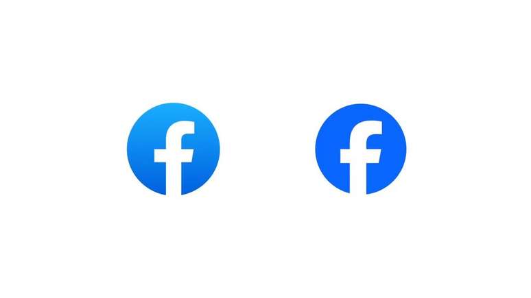 A diferença entre o logo antigo e o ícone atual do Facebook (Imagem: Reprodução/Meta)