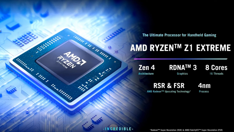 O Ryzen Z1 Extreme mostra bem o avanço que a AMD vêm realizando com portáteis (Imagem: Reprodução/ASUS)