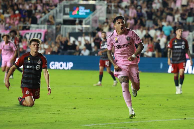 Farías comemora um dos gols do Inter Miami 