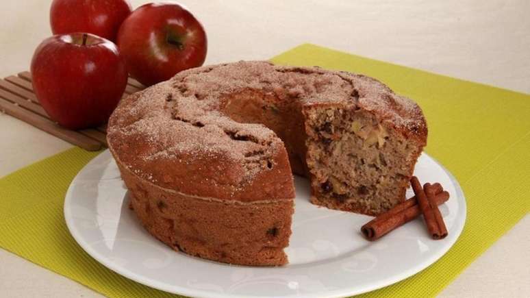 Bolo de ma&ccedil;&atilde; sem lactose