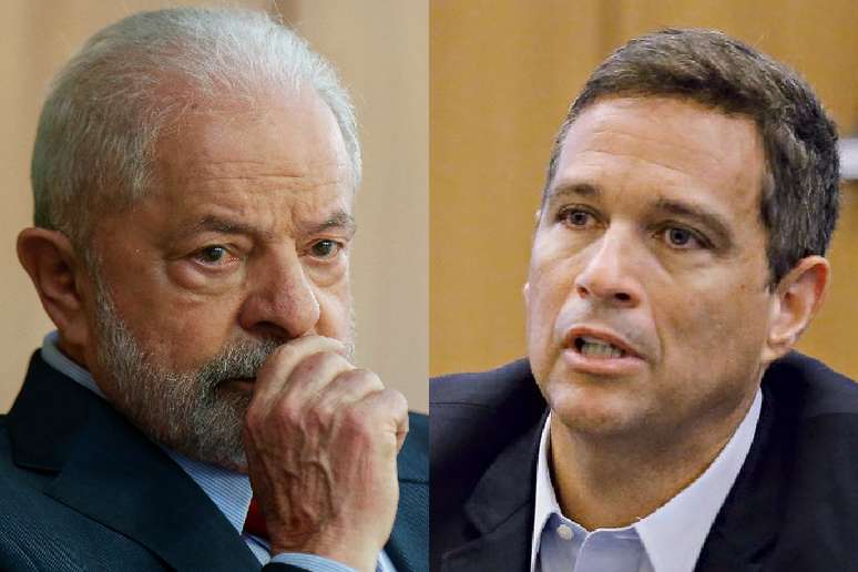 O presidente da República, Lula (PT), e o presidente do Banco Central, Roberto Campos Neto.