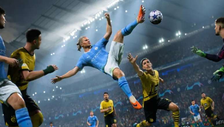 O norueguês Haaland é o craque da capa do novo game de futebol da EA