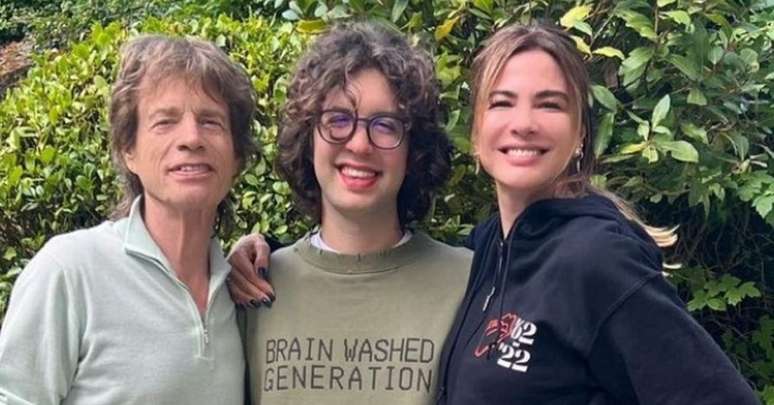 Mick Jagger, Lucas Jagger e Luciana Gimenez