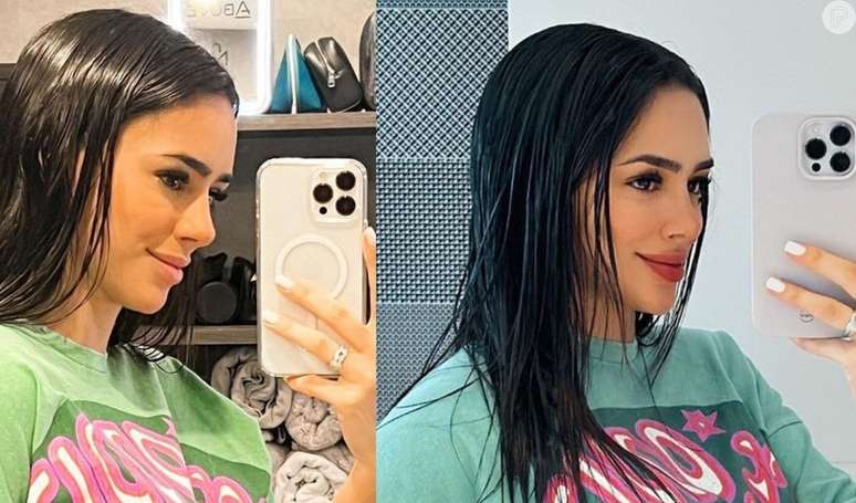 Bruna Biancardi shows the before and after of her pregnant belly and shocks fans with its size.  She compares the photos!