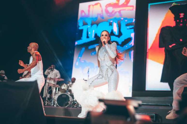 Ivete Sangalo durante show que precedeu apresentação de Rod Stewart no Allianz Parque