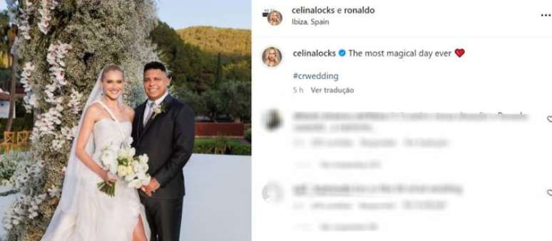 Ronaldo and Celina Locks reveal details of their Ibiza wedding;  I wait