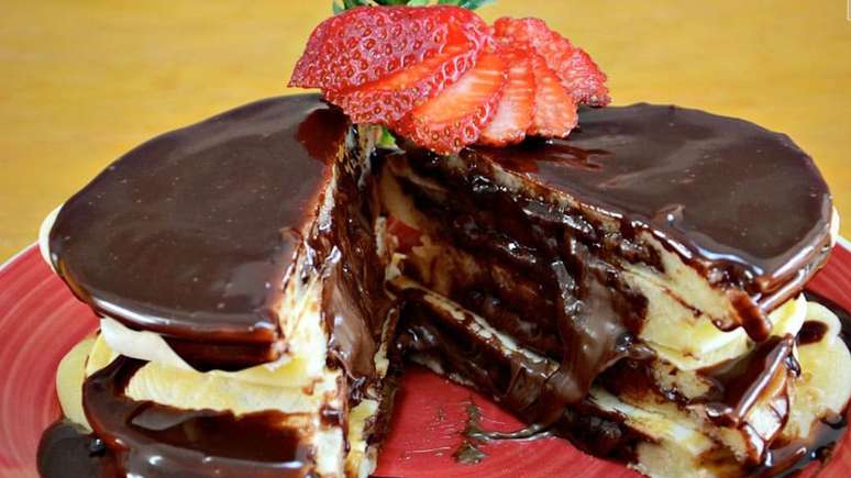 Stuffed American pancake: try the version with Nutella