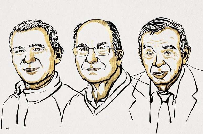 Moungi Bawendi, Louis Brus e Alexei Ekimov, ganhadores do Prêmio Nobel de Química 2023
