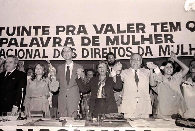 Representantes do Conselho Nacional dos Direitos da Mulher (CNDM) no lan&ccedil;amento oficial da campanha &ldquo;Mulher e Constituinte&rdquo;