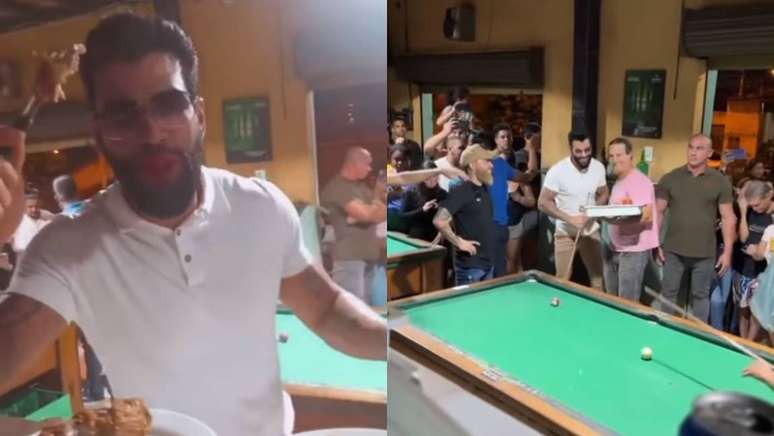 VÍDEO: Gusttavo Lima para em bar para jogar sinuca e surpreende fãs