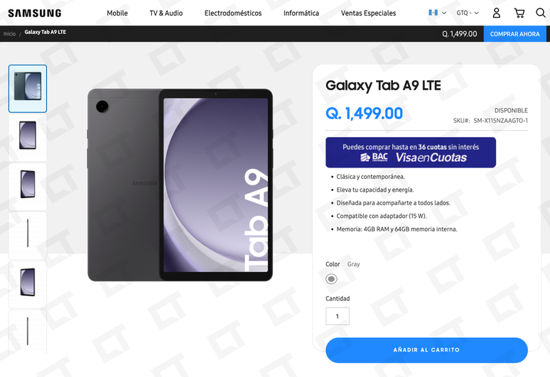 Samsung Guatemala page confirms features of the company's mid-range tablet ahead of announcement (Image: Screenshot/Canaltech) Samsung Guatemala page confirms features of the company's mid-range tablet ahead of announcement (Image: Screenshot/Canaltech)