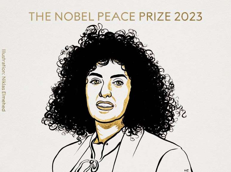 Nobel da Paz foi concedido para Narges Mohammadi, iraniana presa por lutar pelos direitos das mulheres