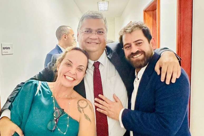 Lurian, o ministro Flávio Dino e Danilo Segundo