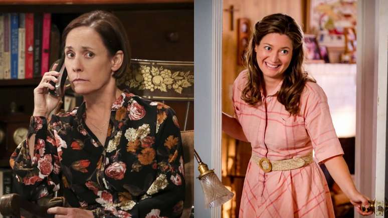 Laurie Metcalf como Mary (esq.) e Zoe Perry como Marry (dir.) -