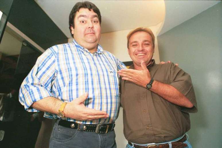 Faust&atilde;o e Gugu em mar&ccedil;o de 1996