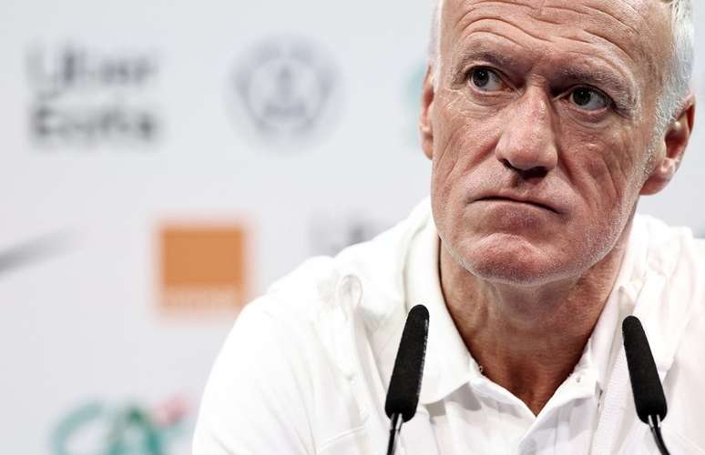 Didier Deschamps durante entrevista coletiva nesta Data Fifa de outubro –