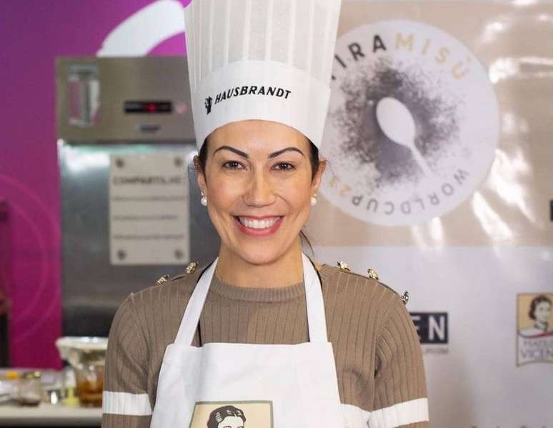 A brasileira Patricia Guerra que venceu a Copa do Mundo de Tiramisù, realizada na Itália.