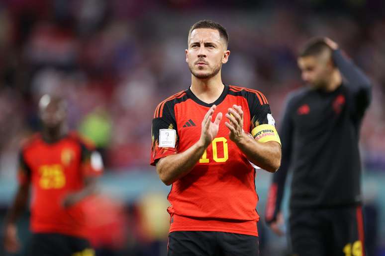 Eden Hazard durante a eliminação da Bélgica na Copa de 2022 - 
