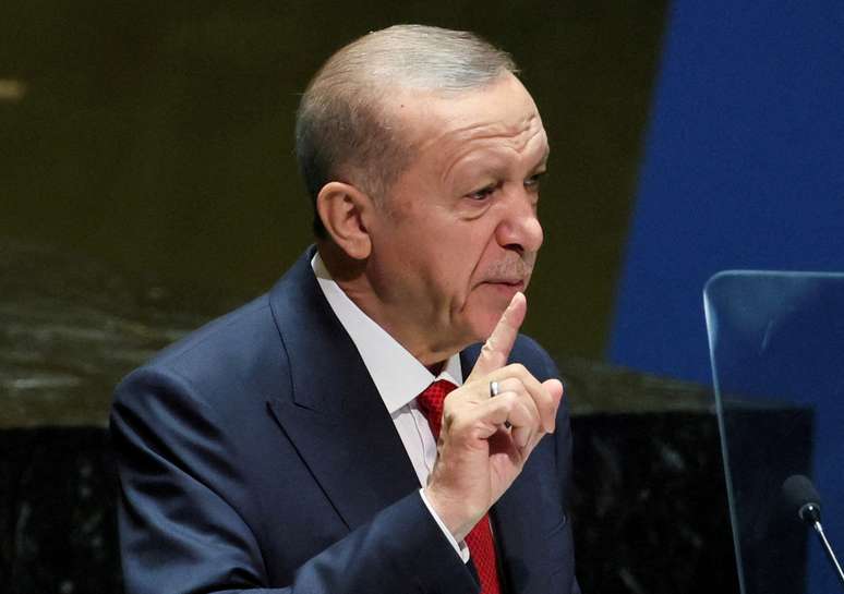 O presidente turco Tayyip Erdogan