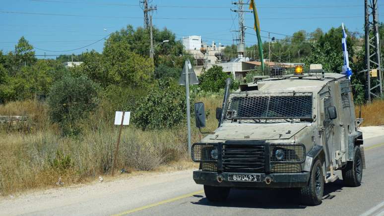 Veículo de Israel em território palestino. Foto: Thais Siqueira