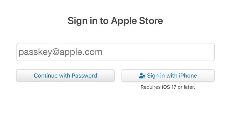 Apple oferece opção para completar login com passkeys do iPhone (Imagem: Reprodução/9to5Mac)