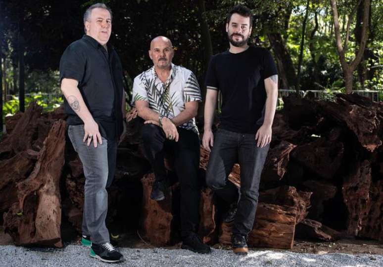 Os sócios do restaurante Selvagem: Eduardo ‘Papel’ Vitale, Leo Sanchez e Filipe Leite.