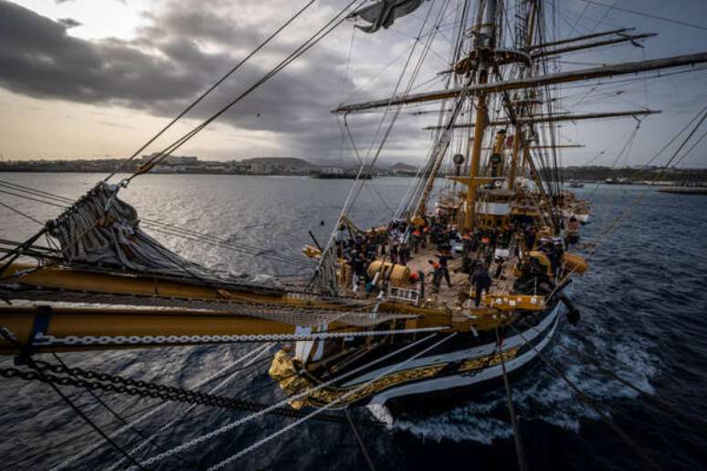 O navio Amerigo Vespucci, que faz volta ao mundo, terá parada técnica na Argentina