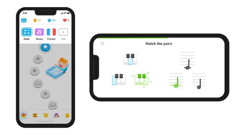 Duolingo offers music lessons and concentrates functions in the same app (Image: Disclosure/Duolingo) Duolingo offers music lessons and concentrates functions in the same app (Image: Disclosure/Duolingo)