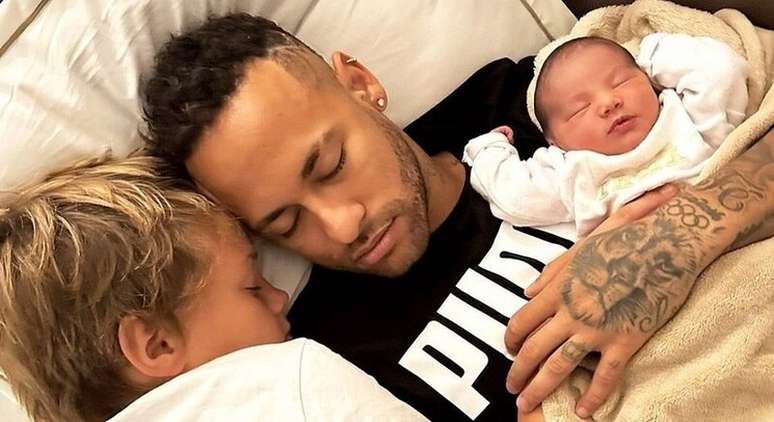 Neymar Posta Foto Com Os Filhos E Para A Internet