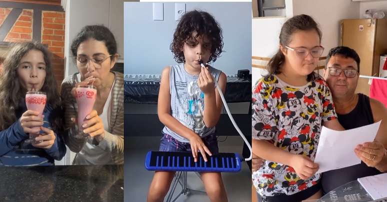 A celíaca Bella e sua mãe, Gra Chiquetti; o menino cego e autista Daniel; e Mariana, com Síndrome de Down, compartilham vivências na internet