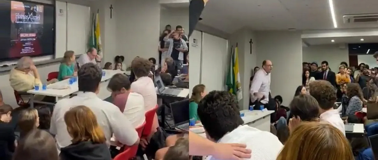 O professor da UFRJ deixou o debate depois de uma discussão com os alunos