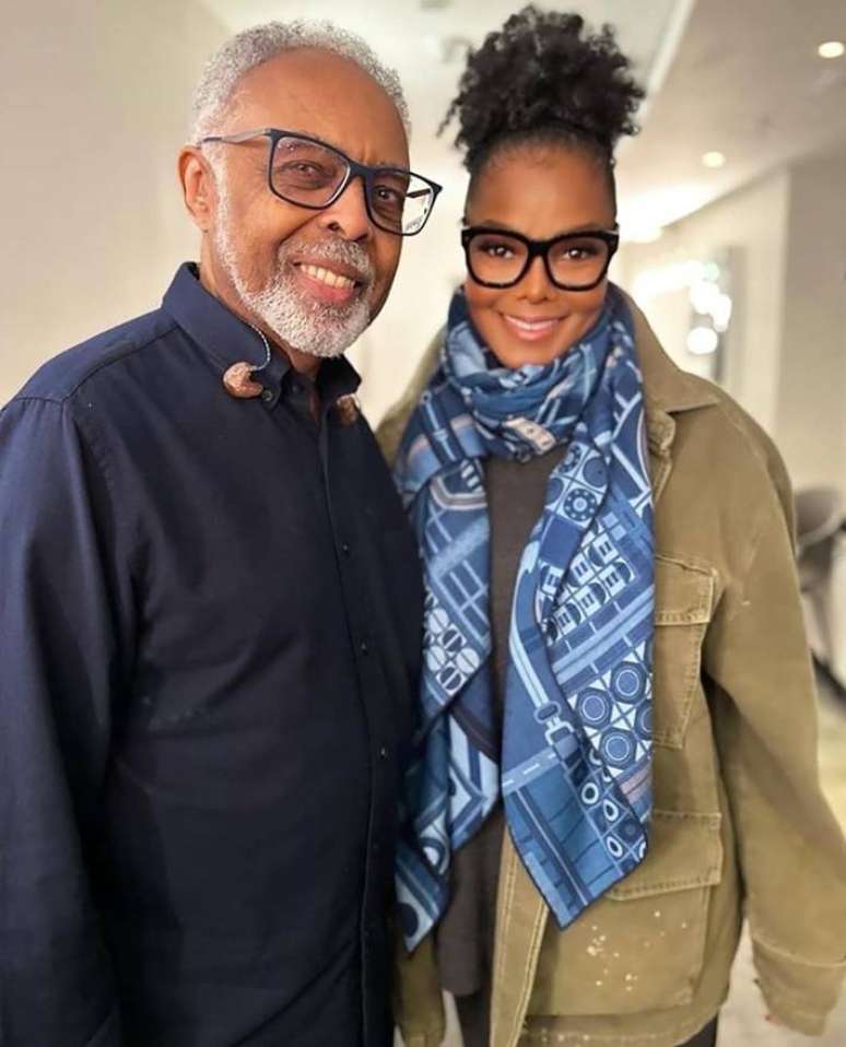 Janet Jackson foi ao encontro de Gilberto Gil em Londres