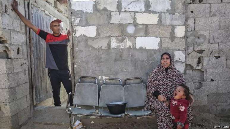 Muitas famílias vivem nos oito campos de refugiados de Gaza