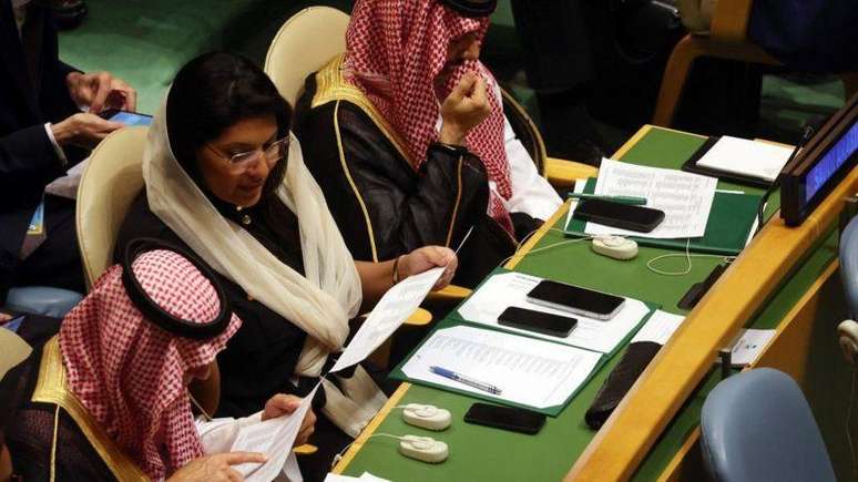 Delegação da Arábia Saudita na Assembleia Geral da ONU em 2023, em NY