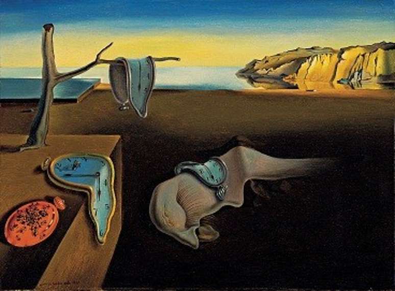 A persist&ecirc;ncia da mem&oacute;ria (1931). Uma das obras-primas do Surrealismo. Museu de Arte Moderna. NY /