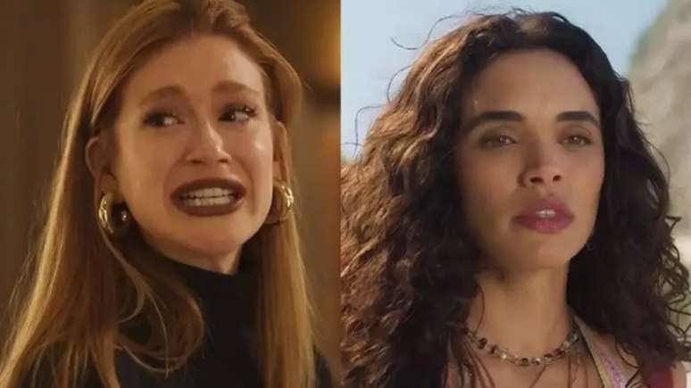 Preciosa (Marina Ruy Barbosa) e Luna (Giovana Cordeiro) em 'Fuzuê'. Reprodução/ Globo