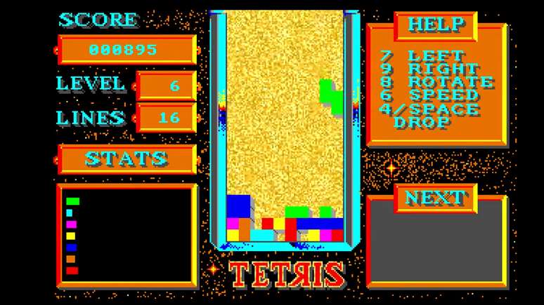 Tetris rodando no Amiga, de 1988.