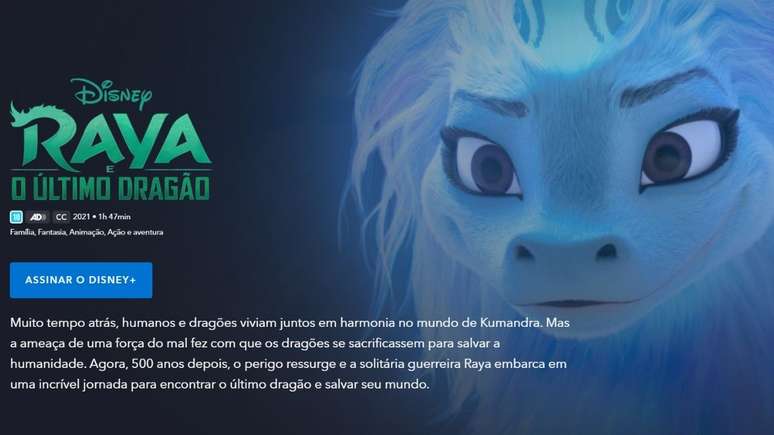 Filme Raya e o último dragão –