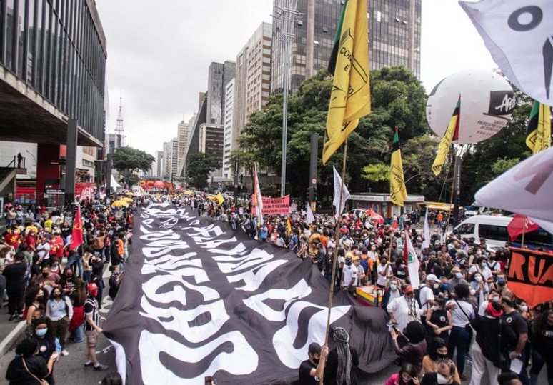 Marcha da Consciência Negra realizada na Avenida Paulista
