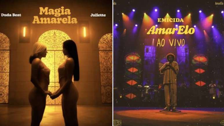 'Magia Amarela', de Juliette e Duda Beat e 'AmarElo', de Emicida