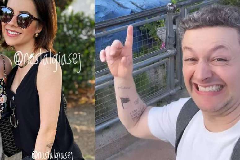 Sandy e Lucas Lima fizeram tatuagens que se completam pouco tempo antes do divórcio