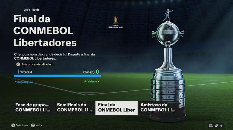 É possível simular a final da Libertadores da América em uma partida amistosa