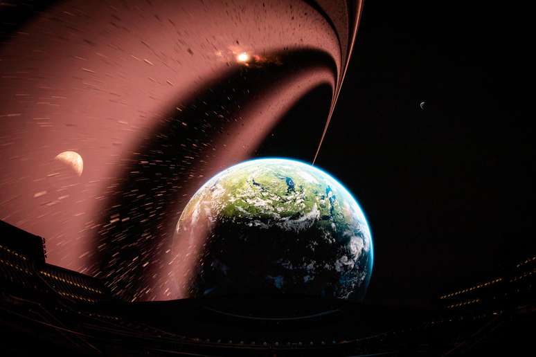 Parte da primeira experiência imersiva de Sphere: “Cartão Postal para a Terra"