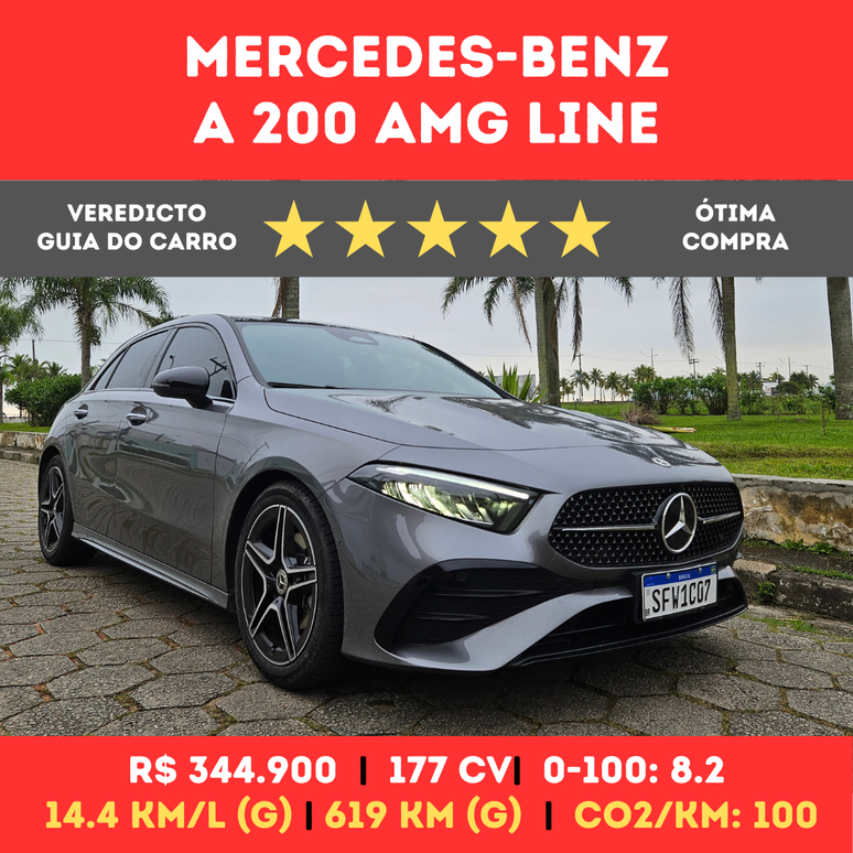 Mercedes-Benz A 200 AMG Line: 5 estrelas na avaliação do Guia do Carro