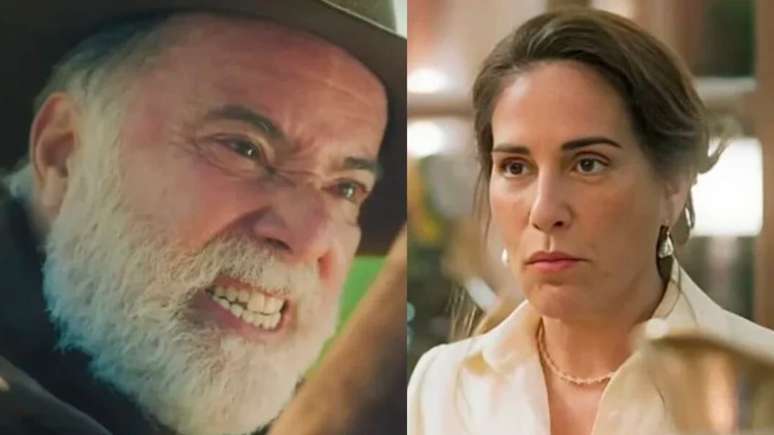 Antônio (Tony Ramos) e Irene (Gloria Pires) em 'Terra e Paixão'. Reprodução/ Globo