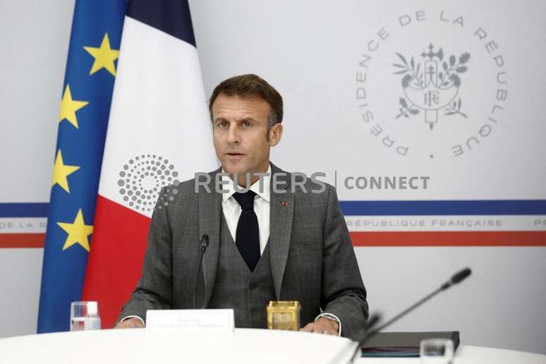 Presidente francês Macron participa de videoconferência com famílias de reféns franceses em Gaza
20/10/2023
REUTERS/Benoit Tessier